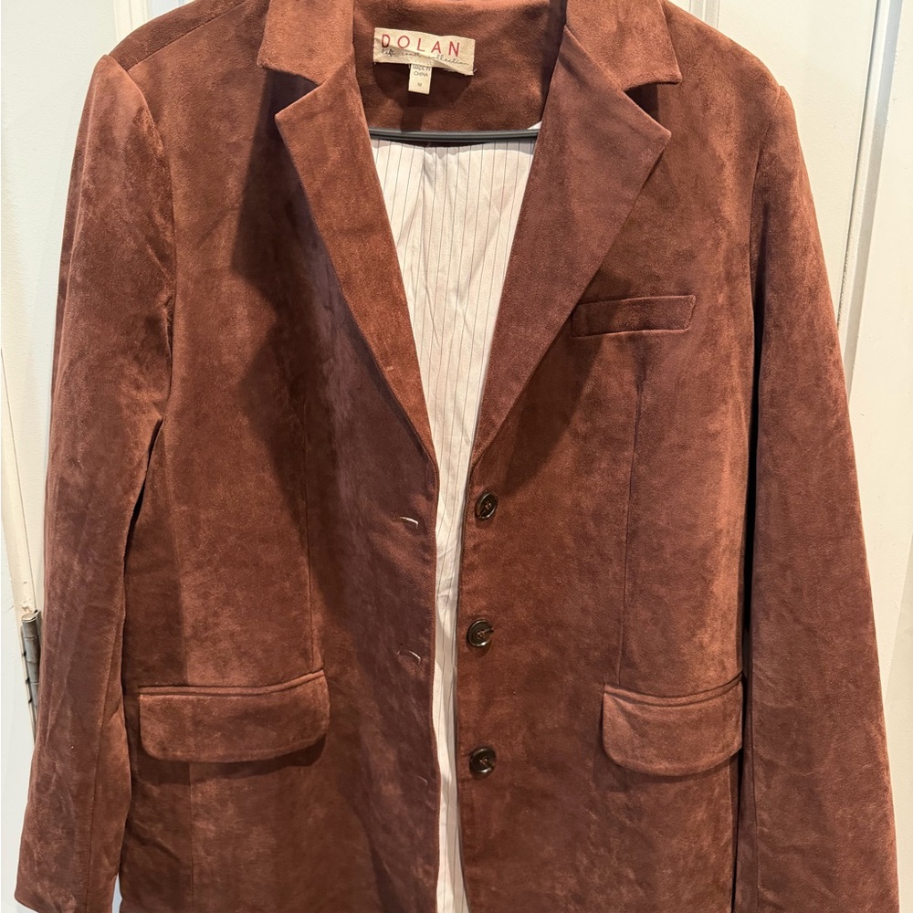 DOLAN Faux-Suede Boyfriend Blazer Size M - Picture 7 of 12